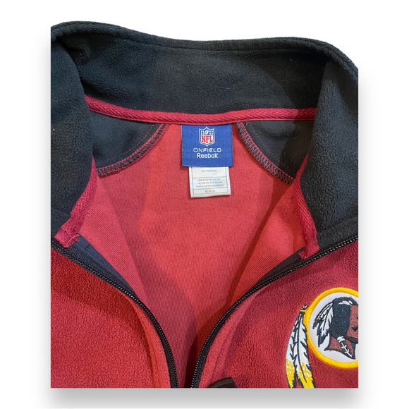 Vintage REEBOK NFL Washington Redskins Full Zip Lightweight Fleece Jacket - Picture 4 of 5
